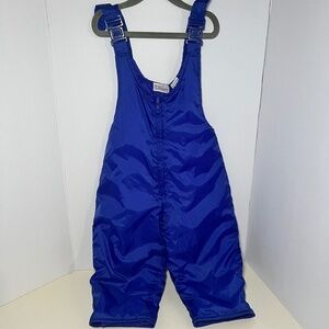 Vintage 90s "In Design" Toddler Snow Bibs Cobalt Blue Skiing Snowboard Winter